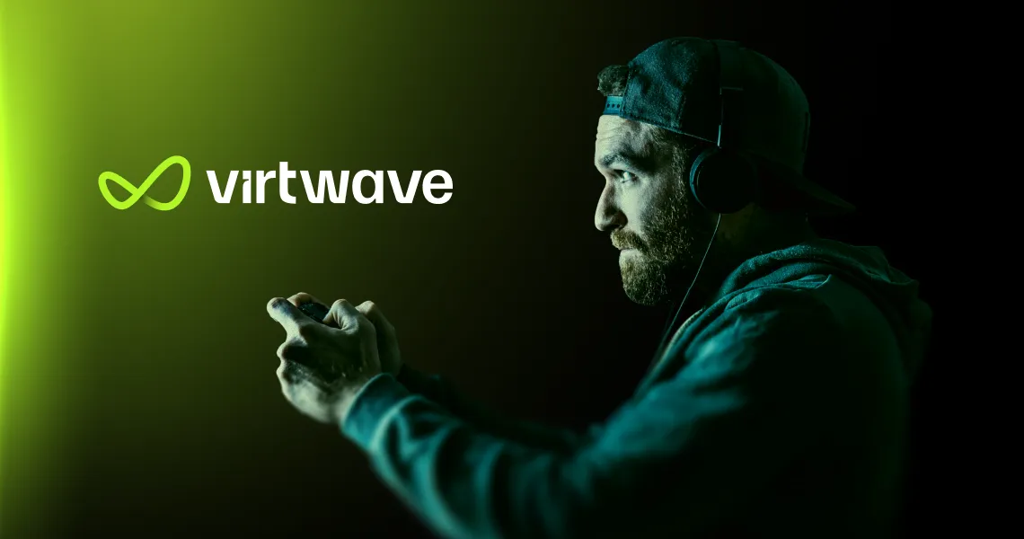 Virtwave logo beside a gamer holding a controller, used as the banner for the Planet Zoo 2 release guide